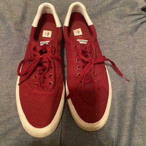 Red Suede Adidas athletic shoes men's 10